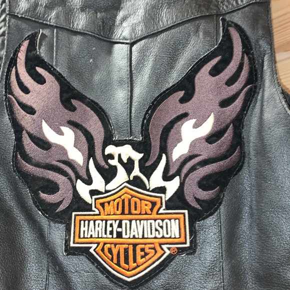 Vintage Tennessee Leather Brown Vest - Harley patch - Picture 4 of 6